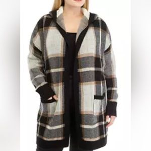 Almost famous sherpa warm hooded cardigan
